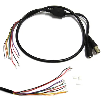 1.5 T 11Pin BNC Video DC12V Power OSD Control Кабель с Косичкой Аналоговая Плата модуля камеры ВИДЕОНАБЛЮДЕНИЯ Кнопка меню концевой кабель, черный, белый
