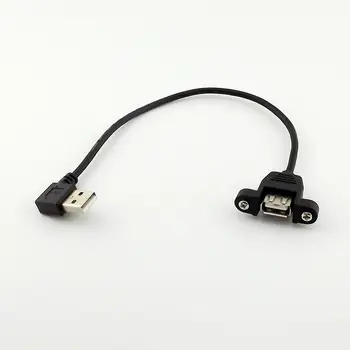 1 шт. Крепление панели USB 2.0 A к штекеру USB A Удлинительный кабель с левым углом наклона 25 см