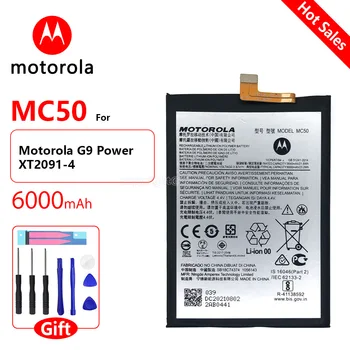 100% Оригинальная Аккумуляторная Батарея Motorola MC50 Для Motorola G9 Power XT2091-4 Батареи 6000 мАч Batteria + Бесплатные Инструменты