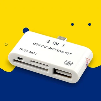 3 В 1 USB OTG Кард-ридер Флэш-накопитель Высокоскоростной USB2.0 Универсальный кард-ридер OTG TF/SD/MMC Кард-ридер Телефонные удлинители