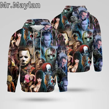 3D Куртка с героями фильмов ужасов на Хэллоуин, Мужская/женская Повседневная Уличная одежда, Толстовки с капюшоном для мальчиков, мужская одежда для хипстеров-33