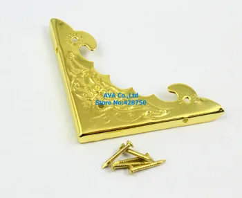 40 Штук 39 мм Золотая шкатулка для ювелирных изделий Угловая подарочная коробка угловой протектор