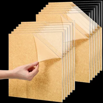 5шт 12-дюймовый Прозрачный Акриловый лист Толщиной 1/8 дюйма, Квадратная панель, Литая Акриловая доска для вывески, поделки, Проектная картина