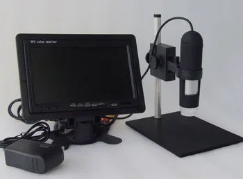7-дюймовый монитор в комплекте HD 1200X AV Цифровой микроскоп Электронный микроскоп высокого разрешения 8-LED Применимо к AV/TV
