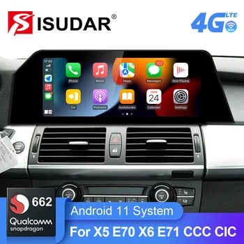 Android 11 Автомобильный радиоприемник Qualcomm forBMW X5 E70 X6 E71 2007-2013 CCC CIC Bule Anti G-lare Экран 4G GPS Стерео Плеер Carplay WiFi