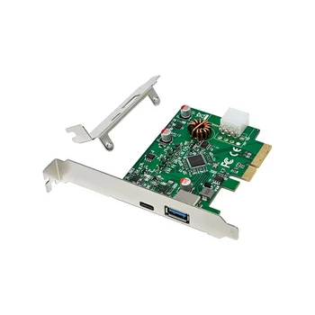 ASM3142 PCIE X4 USB3.1 TYPE-C + 10G Высокоскоростная Конверсионная карта расширения PCIE ASM3142 USB3.1 Плата хост-контроллера
