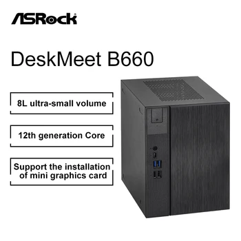 ASRock DESKMEET B660 Поддерживает процессоры Intel Core 13-12-го поколения LGA1700 128 ГБ двухканальной памяти DDR4 SATA3 M.2 USB 3.2 ALC897 Audio