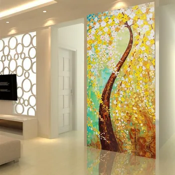 beibehang 3d стереоскопические обои На заказ Высокого качества HD фреска обои настенная бумага золотое дерево de parede papel de parede