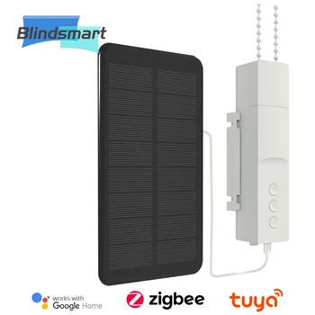 Blindsmart Tuya Zigbee, Новая обновленная Интеллектуальная шторка, Роликовый козырек, Солнечная панель, опция От аккумулятора Alexa Google Home