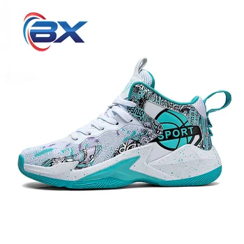 BXBR 2023-новый размер 31-40 Баскетбольная обувь для девочек и мальчиков, Детские кроссовки, нескользящая дышащая спортивная обувь, Детская корзина-тренажер