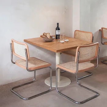 C0077 Юго-Восточная Азия комбинация стола и стула из нержавеющей стали в гонконгском стиле, чайный столик в ресторане, ретро-закусочная со льдом