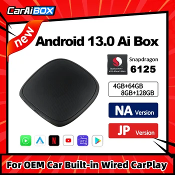 CarAiBOX X9 Android 13,0 CarPlay Ai Box Qualcomm 6125 665 с 8-ядерным Чипом Smart Box Беспроводной CarPlay Android auto с Play Store 4G