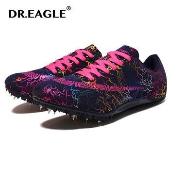 DR.EAGLE Унисекс, Легкоатлетическая обувь, Нескользящие Кроссовки С шипами для бега, обувь с гвоздями, Легкоатлетическая обувь для комплексных тренировок