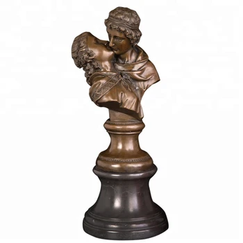 DS-677, статуя Поцелуя влюбленных, скульптура, Бронзовый бюст влюбленных Мужчины и женщины, статуэтки, искусство Для подарка на годовщину свадьбы, домашний декор