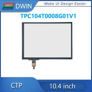 DWIN 10,4-дюймовый Контроллер GT9110 Из Закаленного Стекла, Емкостный сенсорный экран TPC104T0008G01V1