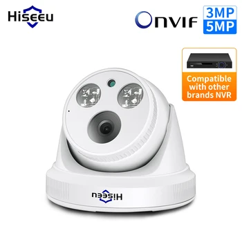 Hiseeu 3MP 5MP POE IP-камера H.265 Купольная Камера 1536P Ночного Видения P2P Обнаружение движения Для PoE NVR 3.6 Объектив App View 30 кадров в секунду