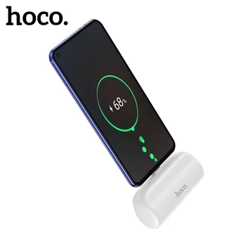 HOCO Портативный Мини-Банк Питания 5000 мАч Дополнительный Аккумулятор Power Bank Type C Светодиодный Аккумулятор Внешнее Портативное Зарядное устройство для iPhone Samsung