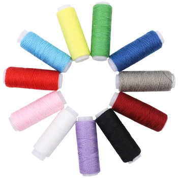 IMZAY Набор швейных ниток 11 цветов, Швейные принадлежности ручной работы для швейных машин, вышивальных машин, квилтинга, вязания