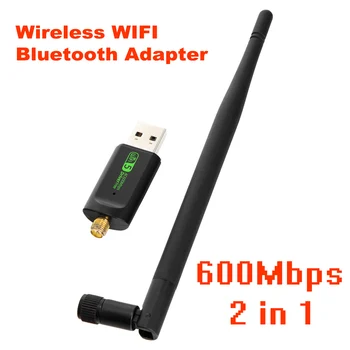 Kebidu 600 Мбит/с мини usb wifi адаптер сетевые карты 5,8 ГГц 2,4 ГГц Двухдиапазонный Bluetooth 2 в 1Antenna все для ноутбука 802.11 ac LAN