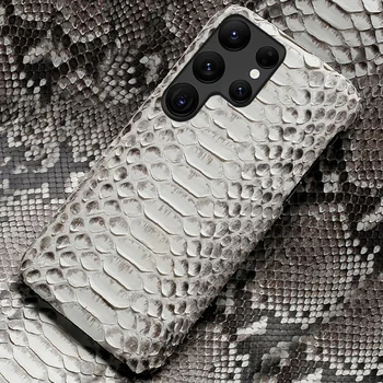 LANGSIDI Роскошный чехол для телефона из змеиной кожи samsung Galaxy s23 s21 s22 ultra s22 plus s20 s10 Модная задняя крышка из натуральной кожи