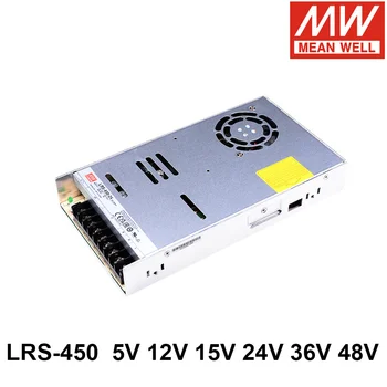 Mean Well LRS-450 110 В/220 В переменного тока в постоянный 5 В 12 В 15 В 24 В 36 В 48 В Импульсный Источник Питания с одним Выходом Meanwell SMPS LRS-450-24