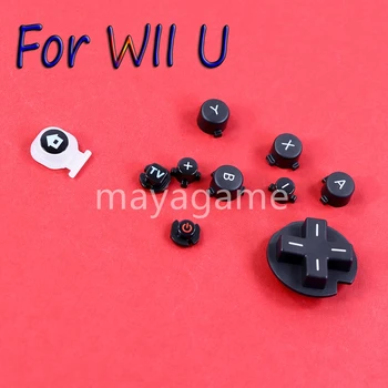 OCGAME 20 комплектов Оригинального черного пластика для включения / выключения питания и дома + ABXY Full Button D-Pad для геймпада Wii U WIIU