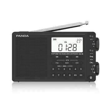PANDA 6218 Профессиональное радио Bluetooth, коротковолновый портативный FM AM SW, ЖК-цифровой дисплей, Полнодиапазонный стерео Полупроводниковый