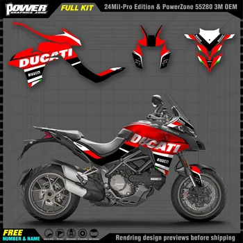 PowerZone Пользовательские графические фоны Команды, Наклейки 3M, Набор наклеек Для мотоцикла DUCATI 2018 Multistrada 1260