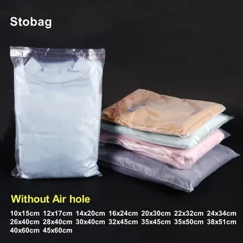 StoBag, 100 шт., полиэтиленовые матовые прозрачные самоклеящиеся пластиковые пакеты, упаковка для одежды, футболки, запечатывание для хранения, прозрачные многоразовые пакеты