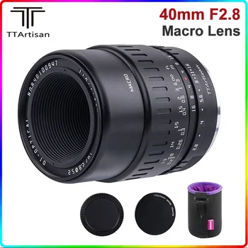 TTartisan 40 мм F2.8 Макрообъектив с ручной Фокусировкой, Объектив камеры для Sony E Fuji X M4/3 Mount Camera A6600 A6500 X-T4 X X-T30 G7 E-M10III