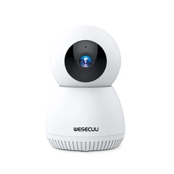 WESECUU 2MP Smart Mini WiFi IP-камера для внутренней беспроводной безопасности, домашняя камера видеонаблюдения 2MP с автоматическим отслеживанием