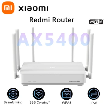 Xiaomi Redmi AX5400 Wifi Маршрутизатор Сетчатая система WiFi 6 4K QAM 160 МГц Высокая Пропускная способность 512 МБ Памяти для домашней работы с приложением Xiaomi