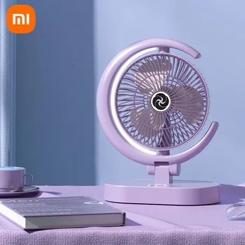 Xiaomi Новый настольный вентилятор с автоматической головкой 90 °, Многофункциональный циркуляционный вентилятор, Складной Легкий Настенный вентилятор
