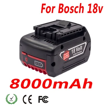 Аккумулятор для электроинструмента 18 В, 8Ач, совместим с BAT609 610 618619, подходит для оригинальных аккумуляторов Bosch Повышенной емкости и длительного срока службы