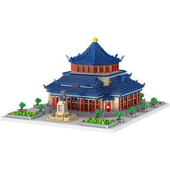 Архитектура мирового города Мини-Строительные Блоки Статуя Китайского Дворца Алмазные Кирпичи Игрушка для Подарков детям