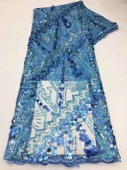 Африканская Французская Сетчатая Кружевная ткань с блестками 2023, Высококачественные Нигерийские тюлевые кружевные ткани для пошива элегантных вечерних платьев