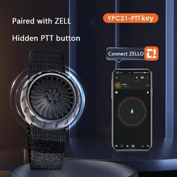 Беспроводная кнопка управления рацией Bluetooth PTT, Регулируемый ремень, контроллер для телефона IOS Android, кнопка Zello Push-to-Talk