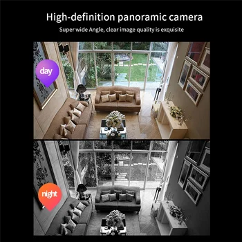 Беспроводная лампа с резьбой E27 Камера Наблюдения с дистанционным управлением Мобильным телефоном Ночного видения 360 ° Полноцветный сетевой монитор HD 1080P