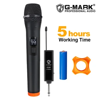 Беспроводной микрофон G-MARK X110V Ручной микрофон Аккумуляторная батарея Для караоке вечеринки Домашней встречи Церковного школьного шоу