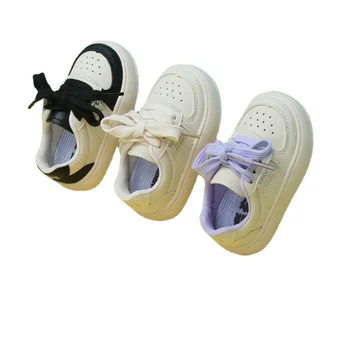 Весенне-осенняя новая спортивная обувь для малышей, детские однотонные модные кроссовки, популярная детская повседневная обувь