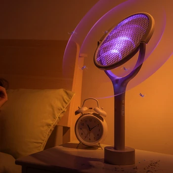Вращающаяся На 90 градусов Лампа-убийца От комаров, Электрический шокер, УФ-излучение, 365нм, USB-Зарядка, Ловушка для Насекомых, Летняя Мухобойка