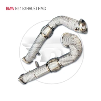 Выпускная система HMD Высокопроизводительный водосточный патрубок для двигателя BMW 740i N54 3,0T 2008-2012 Автомобильные аксессуары с трубой Cat