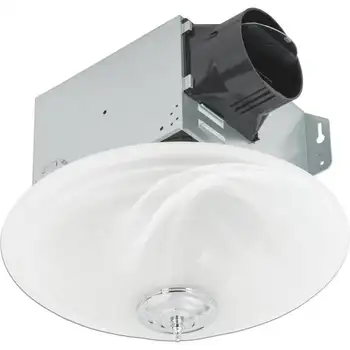 Декоративный вентилятор для ванной комнаты 100 CFM со светодиодной подсветкой и матовой крышкой-шаром