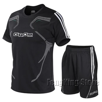 Для CROM новая мужская футболка с короткими рукавами, летняя дышащая спортивная одежда свободного кроя с логотипом