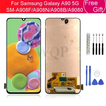 Для Samsung Galaxy A90 5G ЖК-дисплей с сенсорным экраном Дигитайзер в Сборе SM-A908F SM-A908N SM-A908B SM-A9080 замена 6,7 