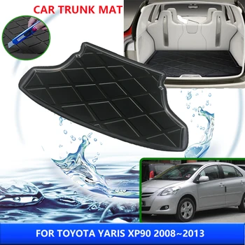 Для Toyota Yaris XP90 90 Седан 2009 2008 ~ 2013 2010 2011 Коврик для багажника Автомобиля, термостойкий коврик для хранения, аксессуары для интерьера