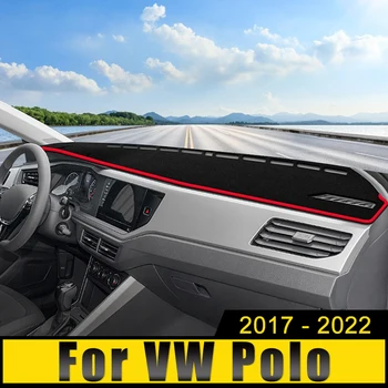 Для Volkswagen VW Polo AW1 BZ1 2017 2018 2019 2020 2021 2022 2023 Крышка приборной панели Автомобиля, Предотвращающая Попадание Света, Анти-УФ Ковер, Нескользящий Коврик