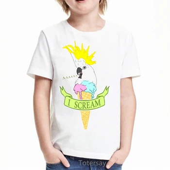 Забавная футболка с динозаврами и Птицами с животным принтом Для мальчиков, Летняя Модная футболка с коротким рукавом Для мальчиков, Топы в стиле Харадзюку Каваи