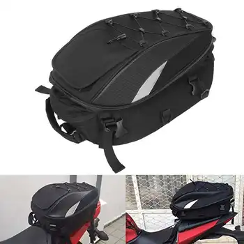 Задняя сумка мотоцикла Двойного назначения, водонепроницаемое заднее Седло, шлем, Багажный рюкзак, мотоциклетные седельные сумки