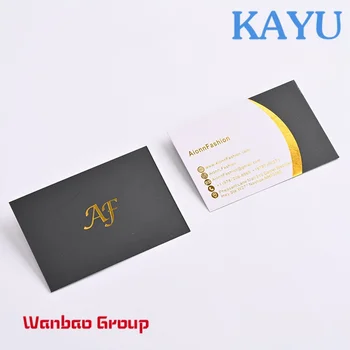 Изготовленный на заказ логотип, напечатанный на бумаге для горячего тиснения, визитки из золотой фольги высокого качества